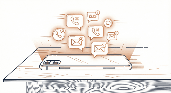 Missed call illustration